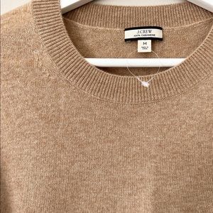 JCrew 100% Cashmere sweater. Beige color. Size M. New without tags.